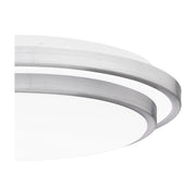 Quoizel Irving 16" Semi-Flush Mount, Brushed Aluminum/White