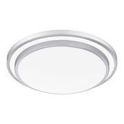 Quoizel Irving 16" Semi-Flush Mount, Brushed Aluminum/White