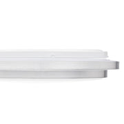 Quoizel Irving 16" Semi-Flush Mount, Brushed Aluminum/White