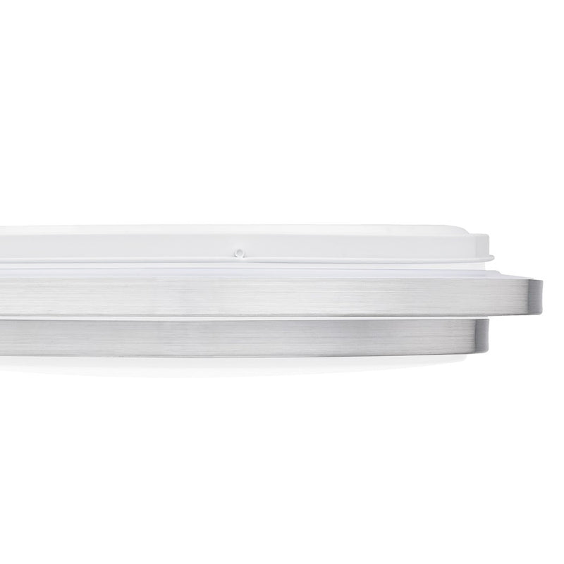 Quoizel Irving 16" Semi-Flush Mount, Brushed Aluminum/White