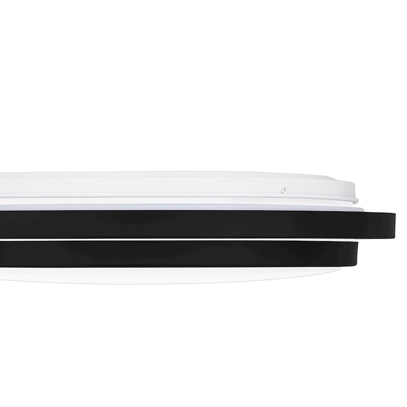 Quoizel Irving 16" Semi-Flush Mount, Matte Black/White