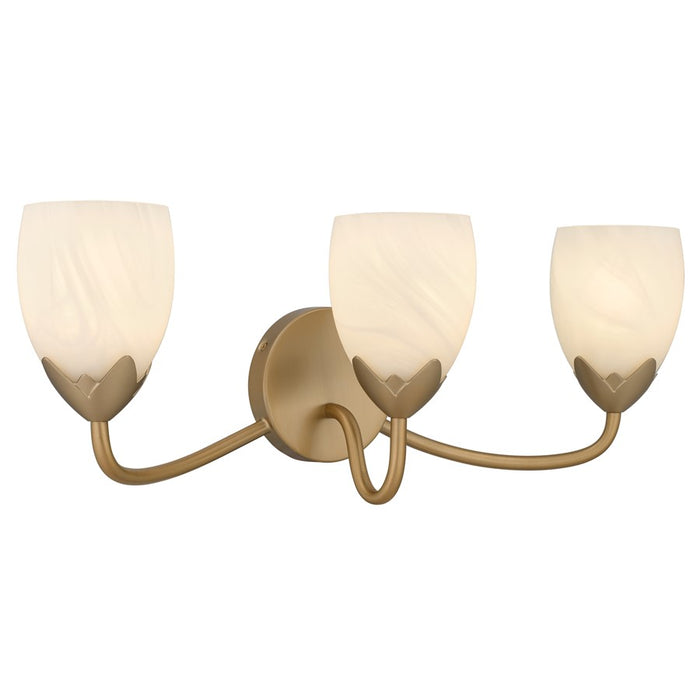 Quoizel Jacobs 3-Lt Brz Gold Vanity Light, Brz Gold - JACO8624BGD
