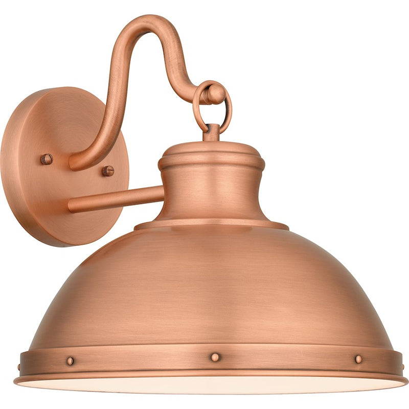 Quoizel Jameson 1 Light Outdoor Lantern, Aged Copper/Metal