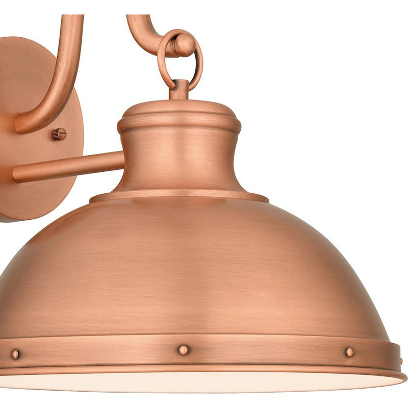 Quoizel Jameson 1 Light Outdoor Lantern, Aged Copper/Metal