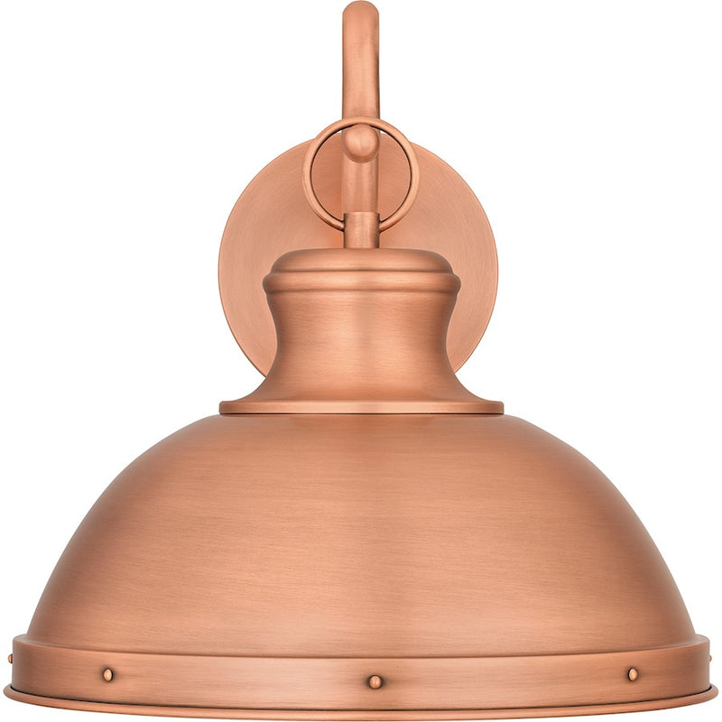 Quoizel Jameson 1 Light Outdoor Lantern, Aged Copper/Metal
