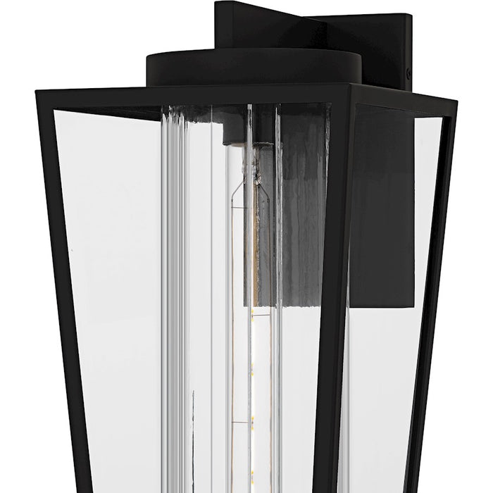 Quoizel Jett 1Lt 18" Outdoor Lantern, Black/Clear/Ribbed/Clear