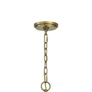 Quoizel Joules 25in 5-Light Chandelier | Traditional Aged Brass Steel with Crystal Drops | Dining Room & Foyer | 25 x 25 x 24.25 in | Model JOU5025AB