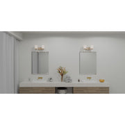 Quoizel Joyner 16in 2-Light Bath Light | Bronze Gold Steel and Opal Etched Glass | Bathroom Vanity | 16 x 6.5 x 7.25 in | Model JOY8616BGD