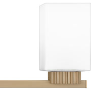 Quoizel Joyner 23in 3-Light Bath Light | Bronze Gold Steel and Opal Etched Glass | Bathroom Vanity | 23 x 6.5 x 7.25 in | Model JOY8623BGD