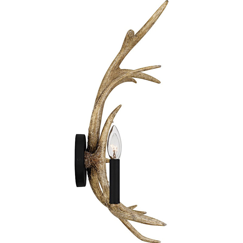 Quoizel Journey 2Light Wall Sconce, Earth Black
