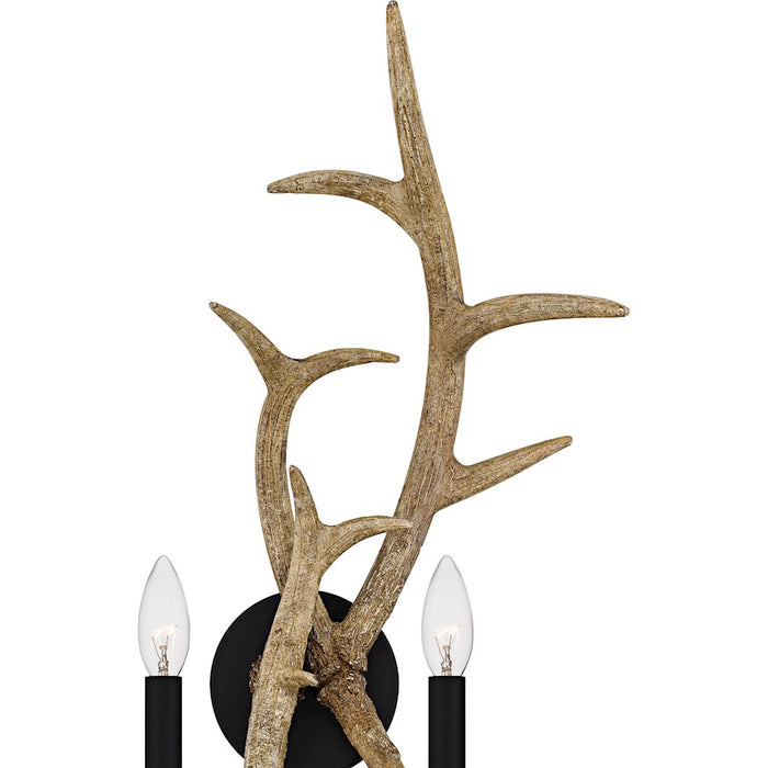 Quoizel Journey 2Light Wall Sconce, Earth Black