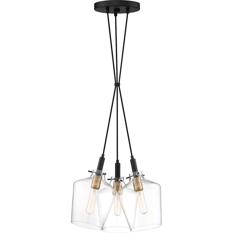 Quoizel June 3 Light Large Pendant, Earth Black