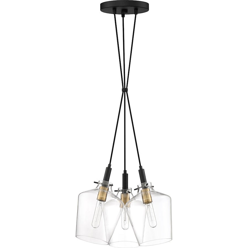 Quoizel June 3 Light Large Pendant, Earth Black
