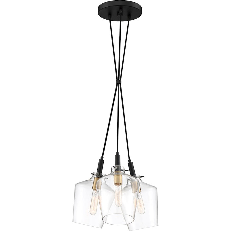 Quoizel June 3 Light Large Pendant, Earth Black