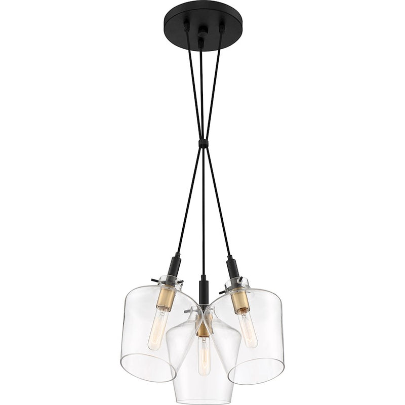 Quoizel June 3 Light Large Pendant, Earth Black