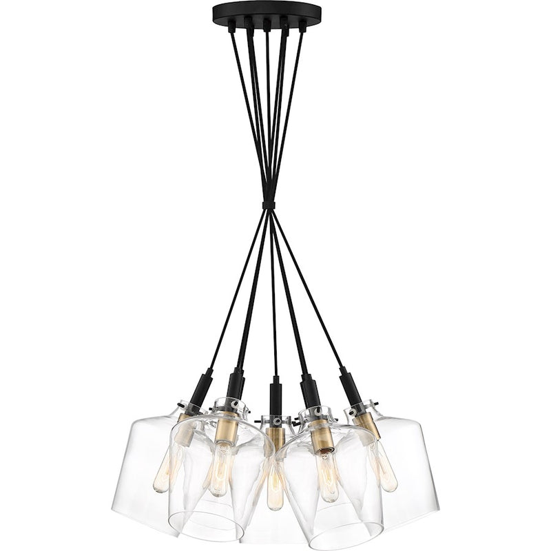 Quoizel June Large 7 Light Pendant, Earth Black