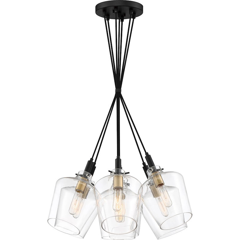 Quoizel June Large 7 Light Pendant, Earth Black
