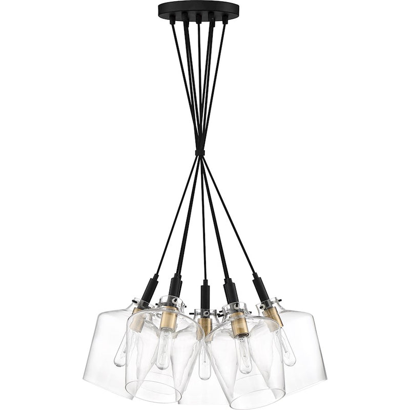 Quoizel June Large 7 Light Pendant, Earth Black
