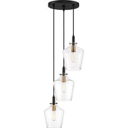Quoizel June 3 Light Pendant, Earth Black