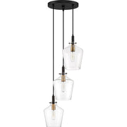 Quoizel June 3 Light Pendant, Earth Black