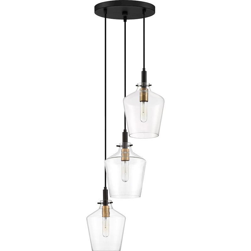 Quoizel June 3 Light Pendant, Earth Black