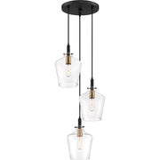 Quoizel June 3 Light Pendant, Earth Black