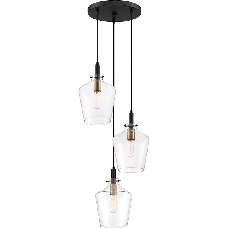 Quoizel June 3 Light Pendant, Earth Black