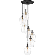 Quoizel June Small 7 Light Pendant, Earth Black
