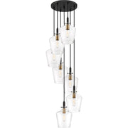Quoizel June Small 7 Light Pendant, Earth Black