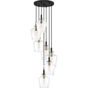 Quoizel June Small 7 Light Pendant, Earth Black