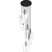 Quoizel June Small 7 Light Pendant, Earth Black