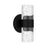 Quoizel Kaia LED 9" Outdoor Lantern, Matte Black/Clear Bubble Glass