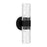 Quoizel Kaia LED 14" Outdoor Lantern, Black/Clear Bubble Glass