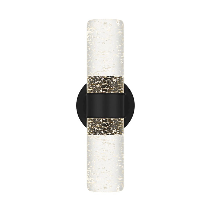 Quoizel Kaia LED 14" Outdoor Lantern, Black/Clear Bubble Glass