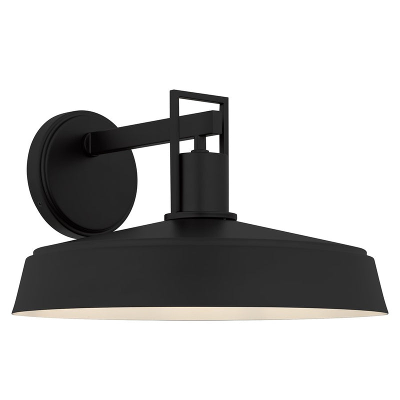 Quoizel Karson 1-Lt Matte Black Outdoor Wall Lantern, Matte Black - KAR8416MBK