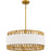 Quoizel Kate 5Light Pendant, Brushed Gold/White Linen And Rattan