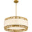 Quoizel Kate 5Light Pendant, Brushed Gold/White Linen And Rattan