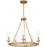 Quoizel Kelleher 5 Light Chandelier, Weathered Brass/Clear