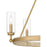 Quoizel Kelleher 5 Light Chandelier, Weathered Brass/Clear