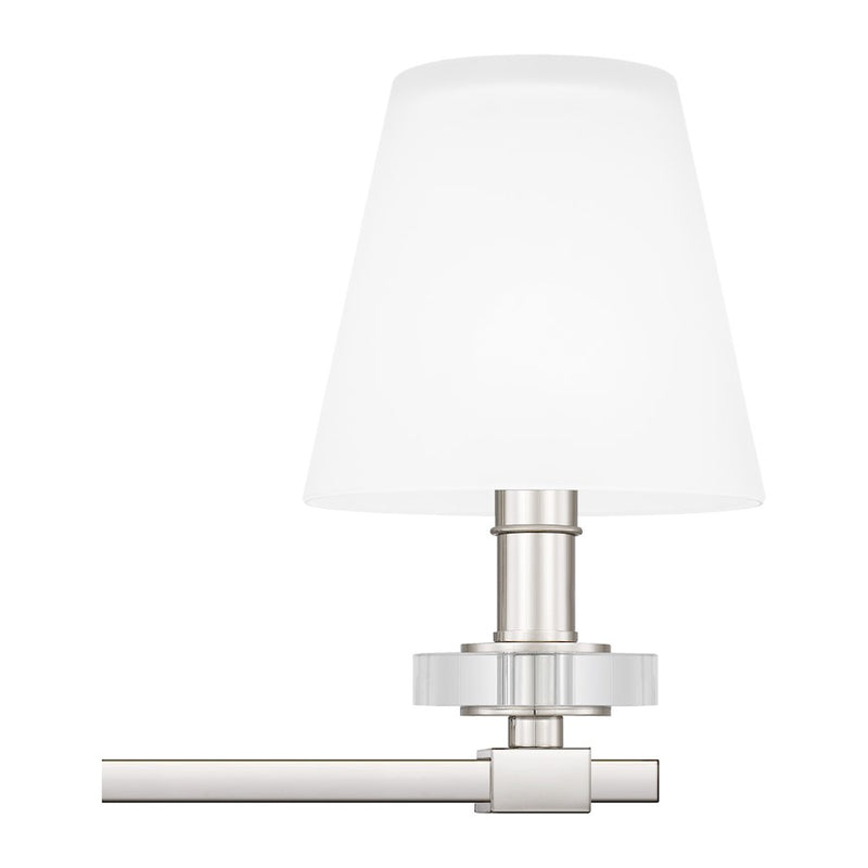 Quoizel Kelsey Glen 3 Light Bath Vanity, Polished Nickel/Etched