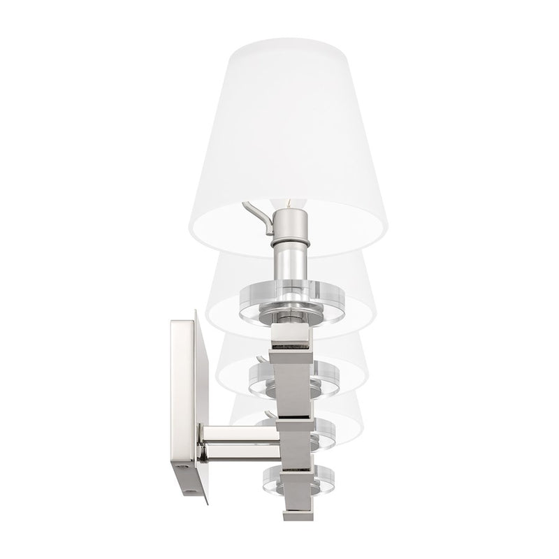 Quoizel Kelsey Glen 4 Light Bath Vanity, Polished Nickel/Etched
