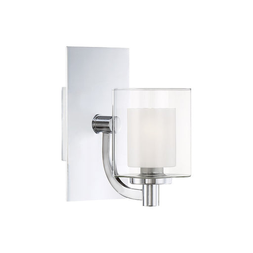 Quoizel Kolt 9in 1-Light Wall Sconce | Modern Polished Chrome Steel and Clear Glass | Bathroom & Vanity Accent Light | Model KLT8601CLED