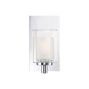 Quoizel Kolt 9in 1-Light Wall Sconce | Modern Polished Chrome Steel and Clear Glass | Bathroom & Vanity Accent Light | Model KLT8601CLED