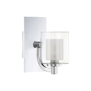 Quoizel Kolt 9in 1-Light Wall Sconce | Modern Polished Chrome Steel and Clear Glass | Bathroom & Vanity Accent Light | Model KLT8601CLED