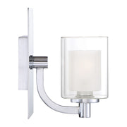 Quoizel Kolt 9in 1-Light Wall Sconce | Modern Polished Chrome Steel and Clear Glass | Bathroom & Vanity Accent Light | Model KLT8601CLED