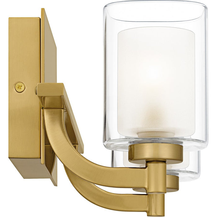 Quoizel Kolt 2Lt Bath Light, Gold/Clear /Sandblasted Interior