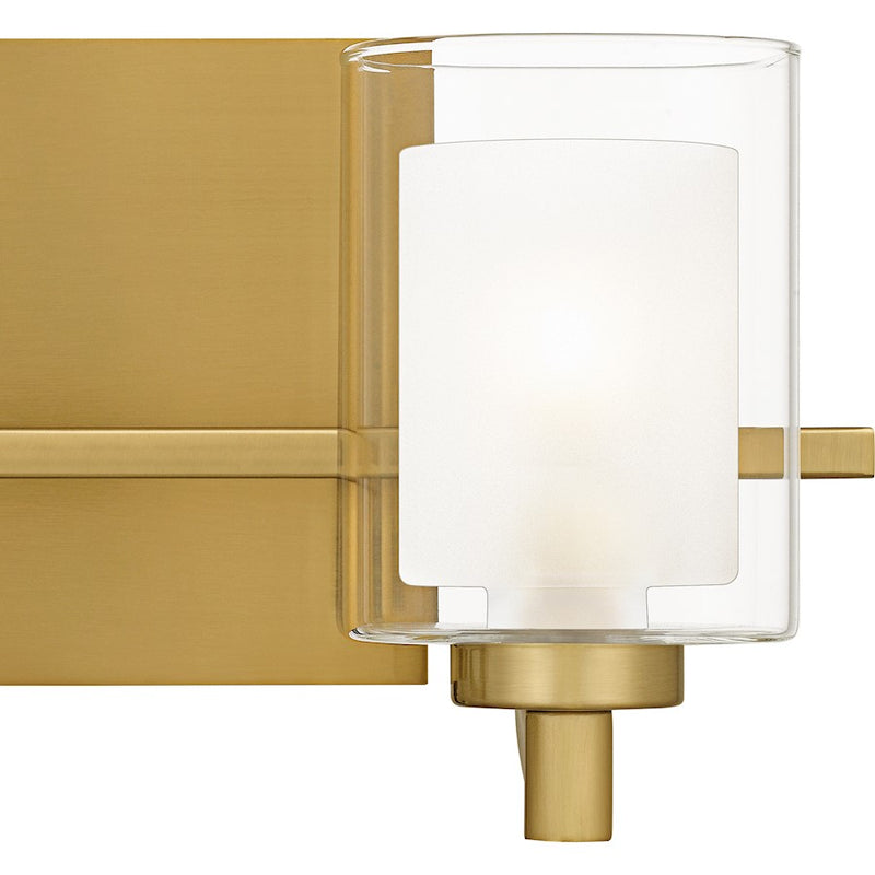 Quoizel Kolt 2Lt Bath Light, Gold/Clear /Sandblasted Interior