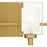 Quoizel Kolt 2Lt Bath Light, Gold/Clear /Sandblasted Interior