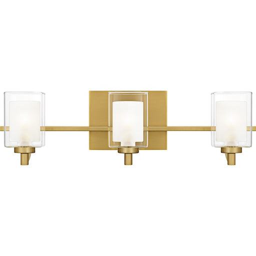 Quoizel Kolt 3Lt Bath Light, Gold/Clear /Sandblasted Interior - KLT8603BRGLED