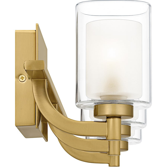 Quoizel Kolt 3Lt Bath Light, Gold/Clear /Sandblasted Interior